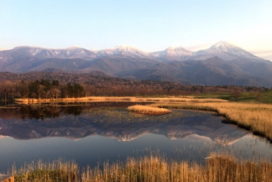 秋の知床連山