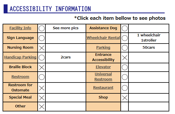 Accessibility Information Summary